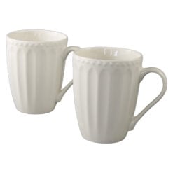 Set 2 cani din ceramica 330 ml Alb