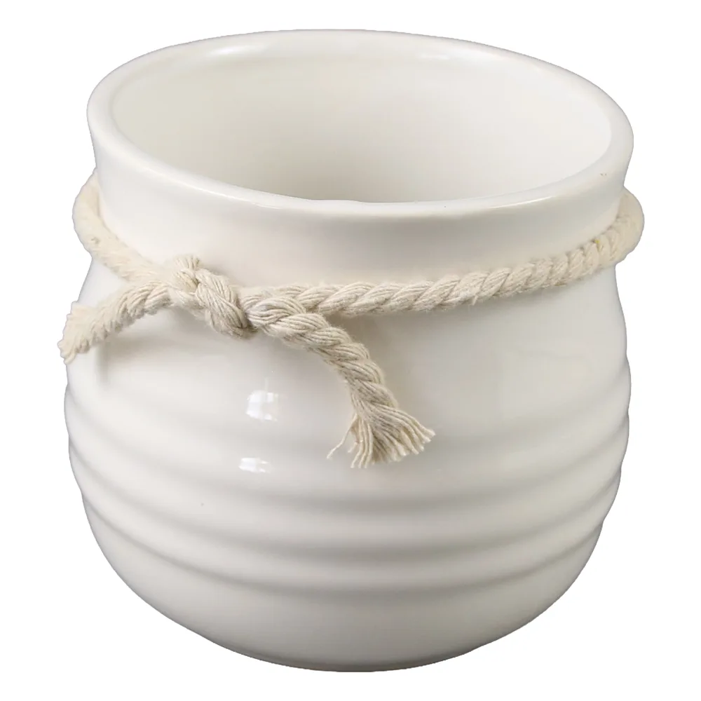 Ghiveci decorativ din ceramica cu snur