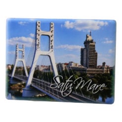 Magnet de frigider din ceramica Satu Mare 8 x 6 cm