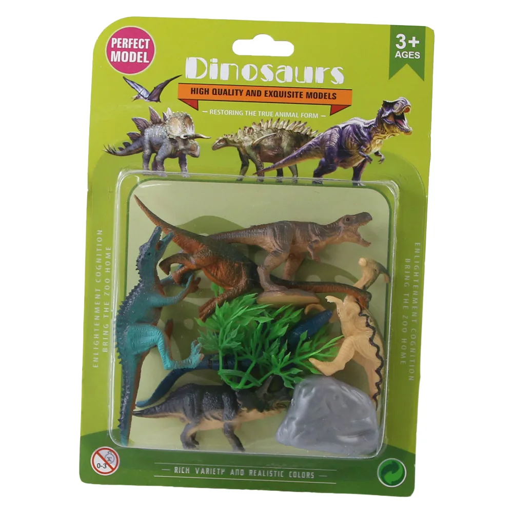 Set 6 dinozauri din cauciuc Dinosaurs 6 - 10 cm