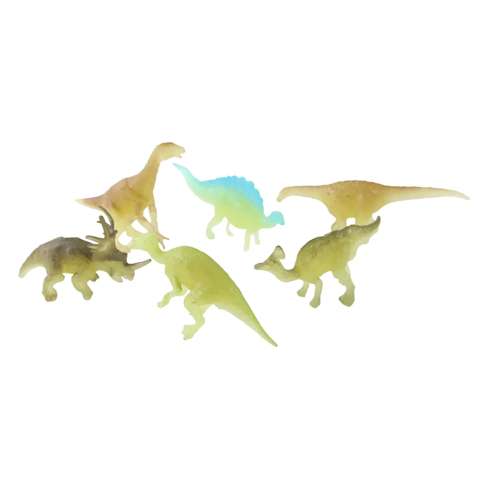 Set 6 dinozauri din cauciuc Dinosaurs World 7 - 11 cm