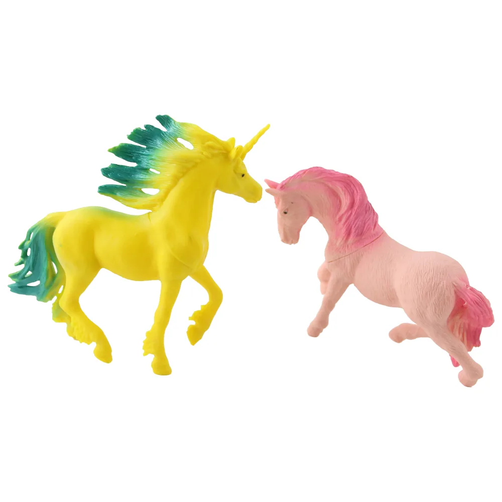 Set unicorn si calut din cauciuc 12 - 13 cm