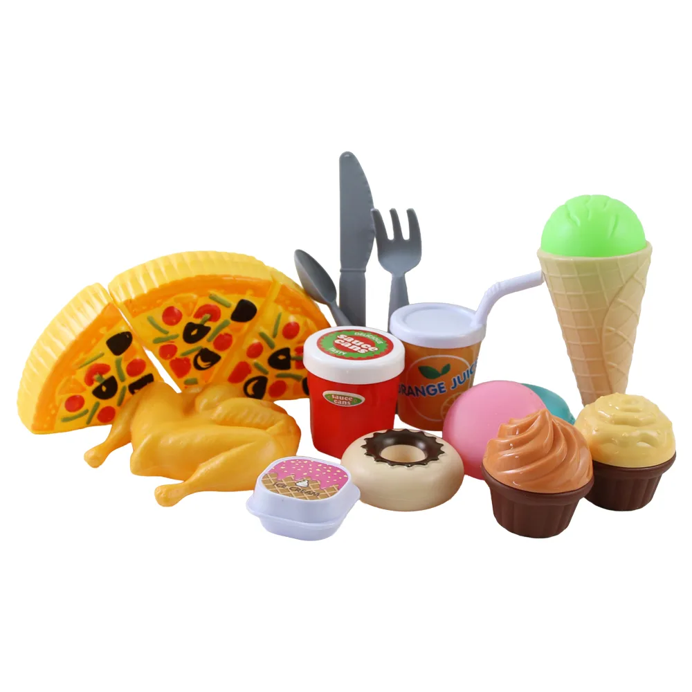 Set de joaca cu alimente pizza din plastic Courmer 3+ Set de joaca cu alimente pizza din plastic Courmer 3+