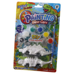 Set de colorat figurine din ipsos DIY Dino Cars