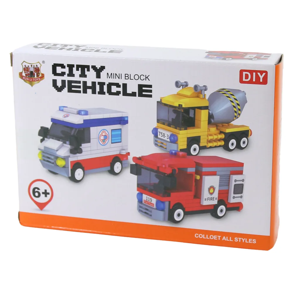 Joc de constructie vehicule mini City Vehicle DIY 6+ Joc de constructie vehicule mini City Vehicle DIY 6+