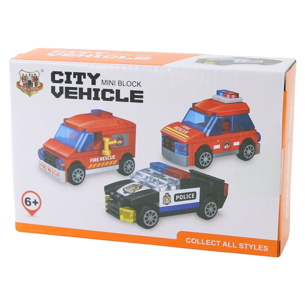 Joc de constructie vehicule Police mini City Vehicle DIY 6+ Joc de constructie vehicule Police mini City Vehicle DIY 6+