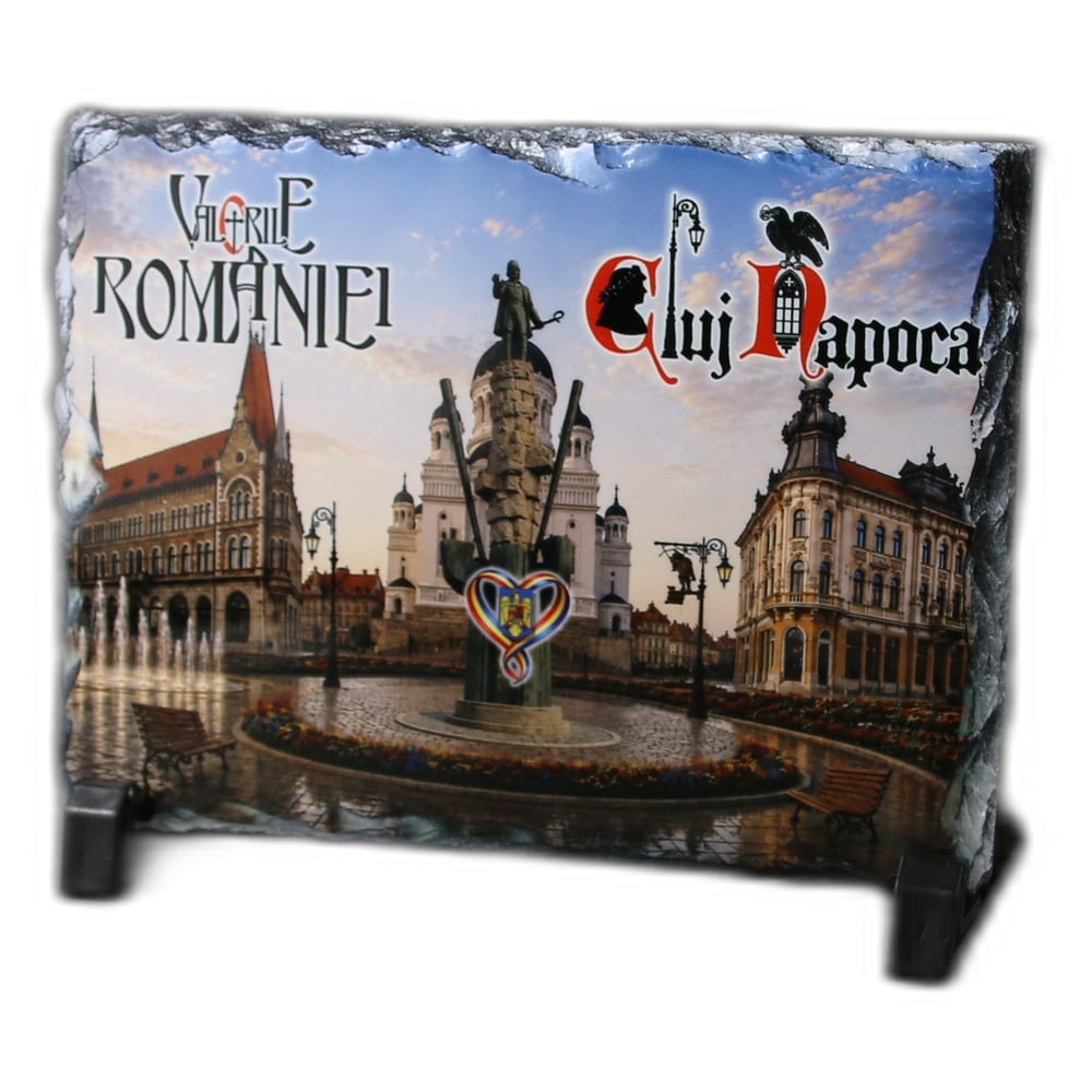 Placa ardezie "Cluj-Napoca" 19 x 14 cm Placa ardezie "Cluj-Napoca" 19 x 14 cm