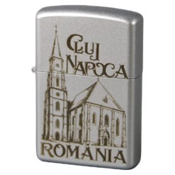 Bricheta metalica gravata "Cluj-Napoca" 3.5 x 5.5 cm
