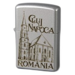 Bricheta metalica gravata "Cluj-Napoca" 3.5 x 5.5 cm