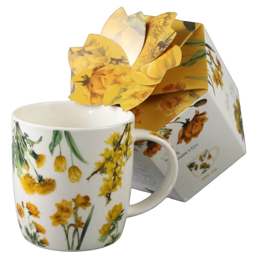 Cana portelan "Yellow Flowers" 400 ml