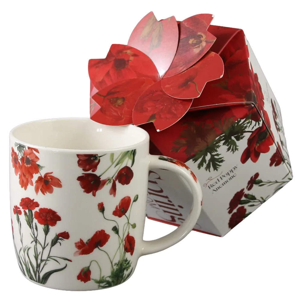 Cana portelan "Red Flowers" 400 ml