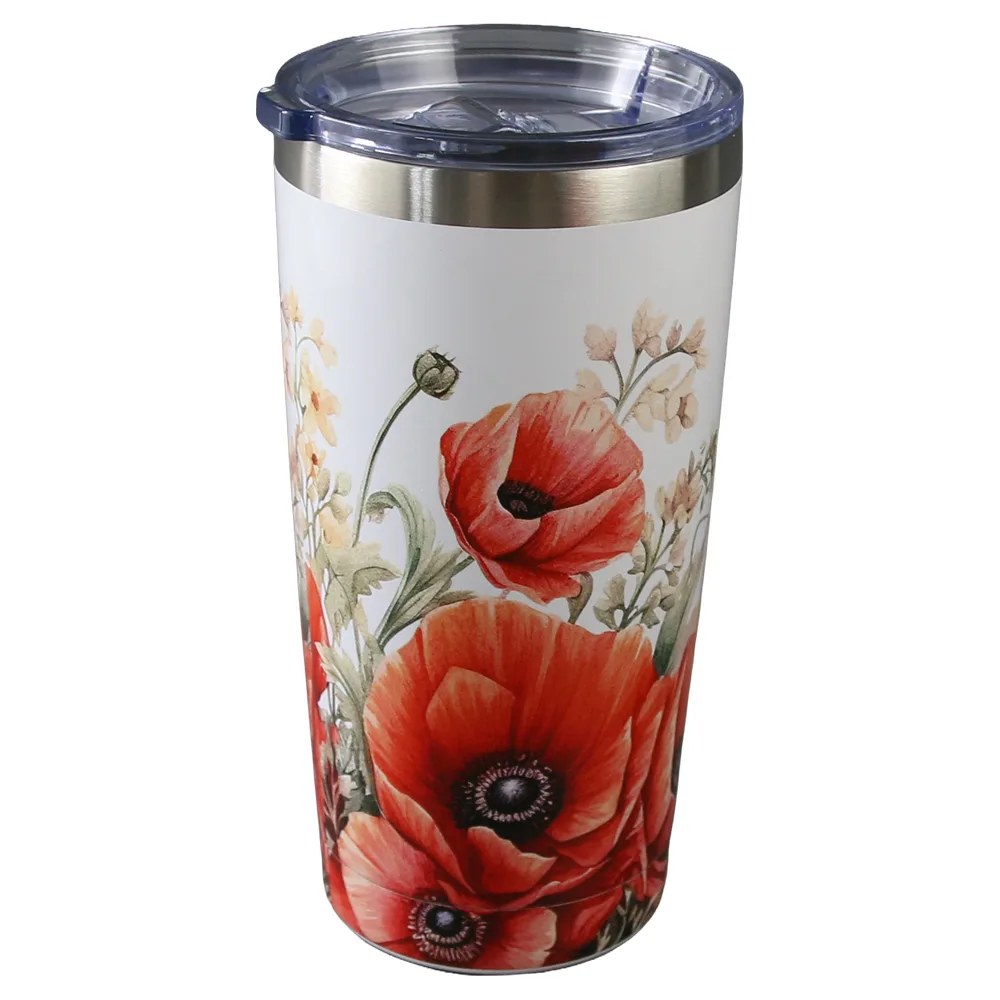 Cana termos 600 ml "Poppies' in cutie decorativa