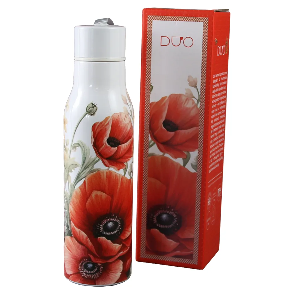 Sticla termos 500 ml "Poppies' in cutie decorativa
