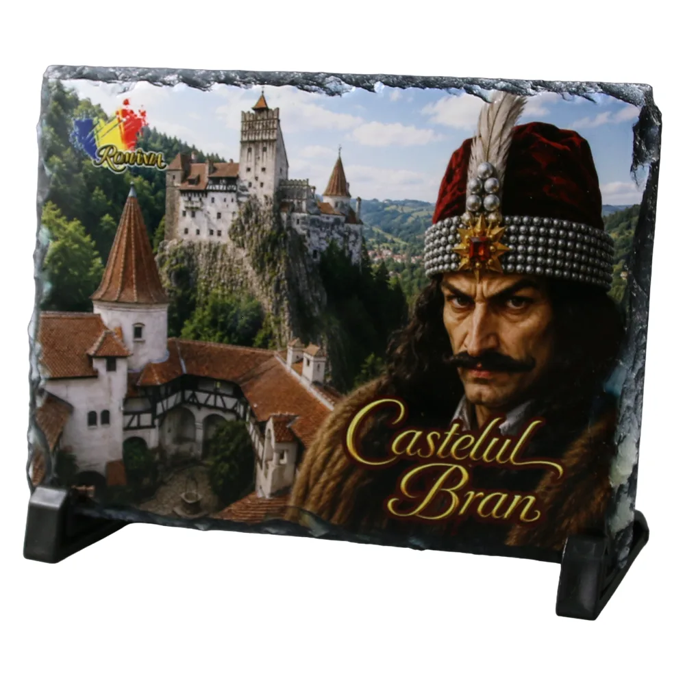 Placa din ardezie Castelul Bran 19 x 14 cm Placa din ardezie Castelul Bran 19 x 14 cm