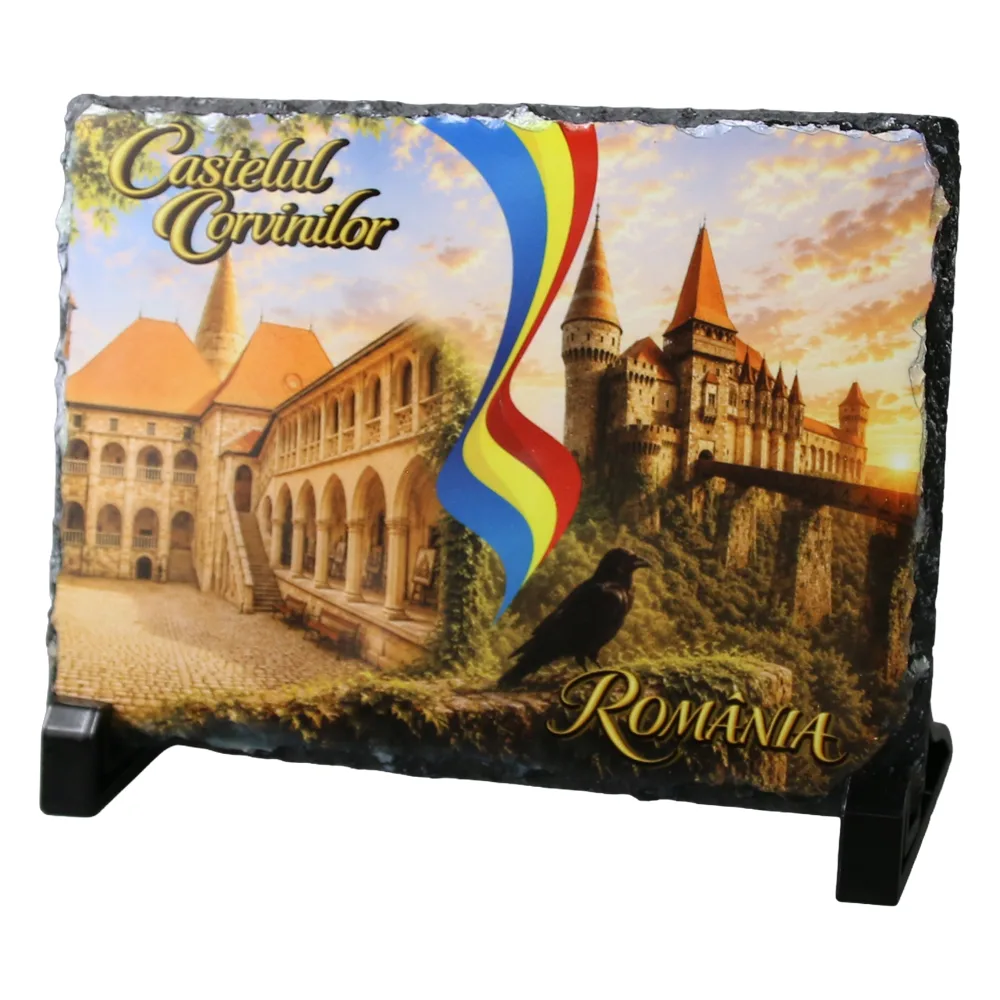 Placa din ardezie Castelul Corvinilori 19 x 14 cm