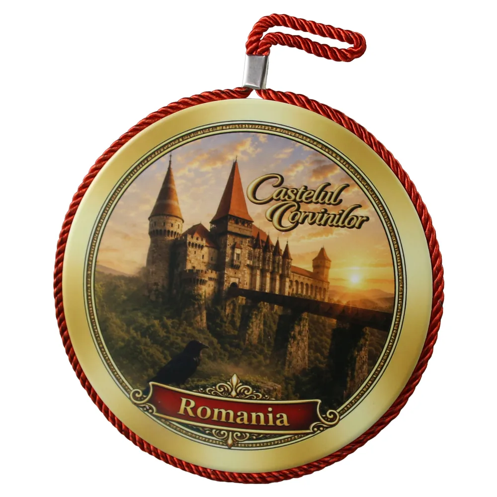 Decor de perete din ceramica Castelul Corvinilor 17 cm Decor de perete din ceramica Castelul Corvinilor 17 cm
