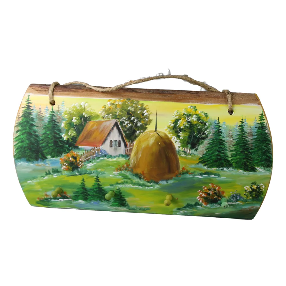 Suport pentru chei pictat manual 38 x 16 cm