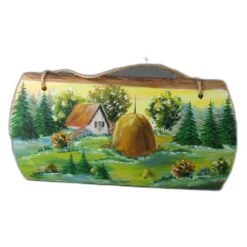 Suport pentru chei pictat manual 38 x 16 cm