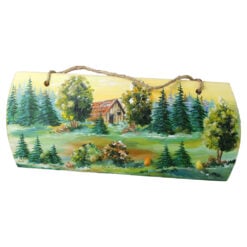 Suport pentru chei pictat manual 38 x 16 cm