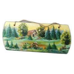 Suport pentru chei pictat manual 38 x 16 cm