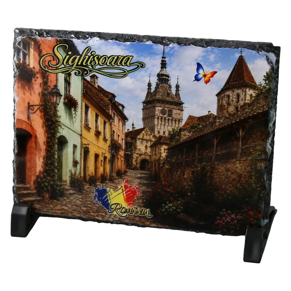 Placa din ardezie Sighisoara 19 x 14 cm Placa din ardezie Sighisoara 19 x 14 cm