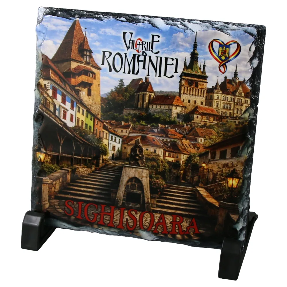 Placa din ardezie Sighisoara 19 x 14 cm