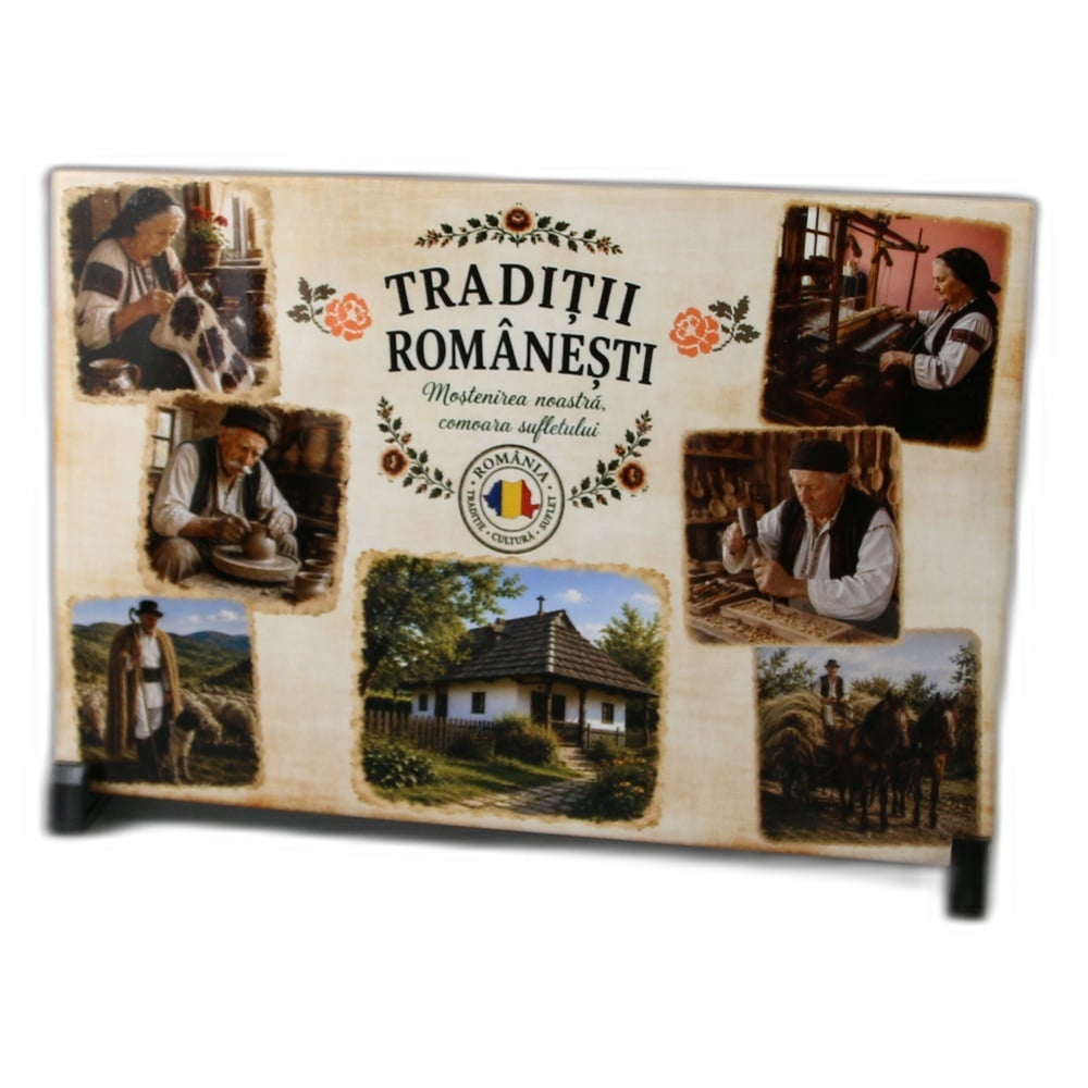Placa decorativa "Traditii Romanesti" 30 x 20 cm Placa decorativa "Traditii Romanesti" 30 x 20 cm