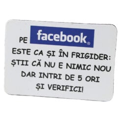 Magnet de frigider din plastic "...esti ca pe frigider" 8 x 5.5 cm