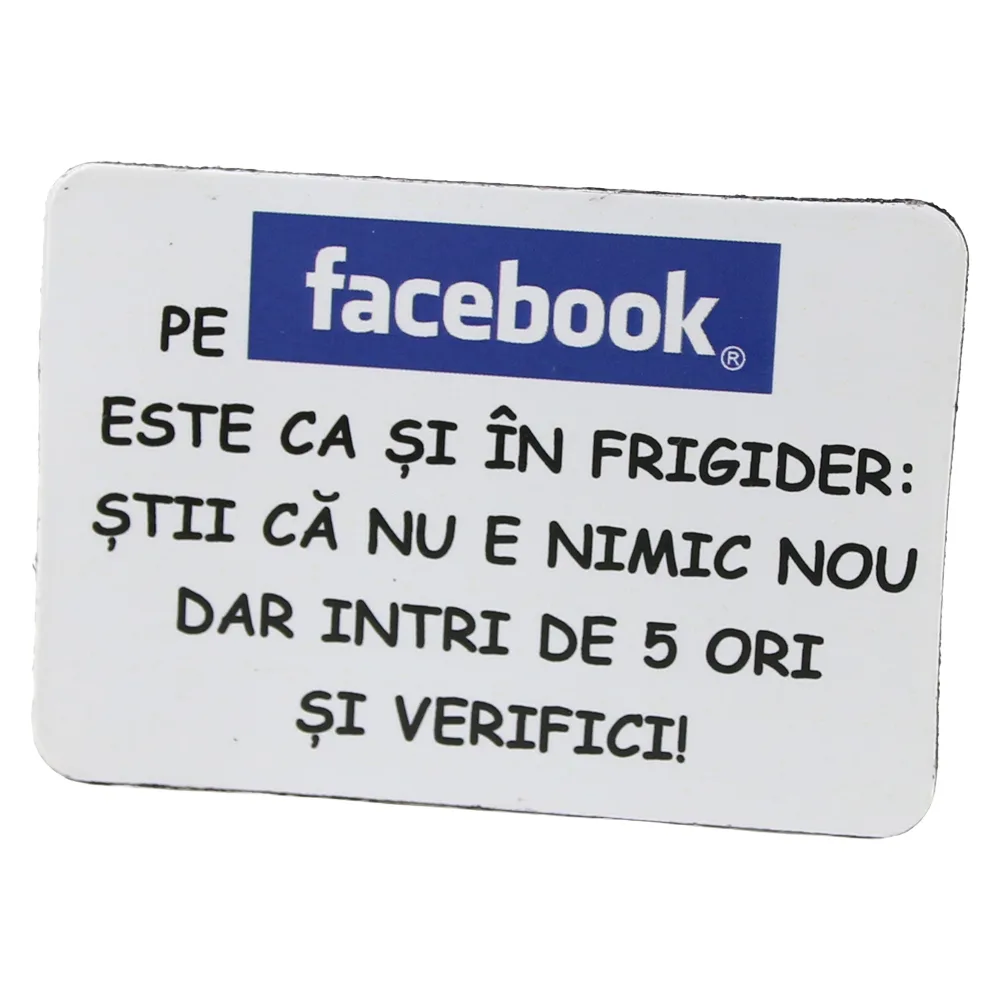 Magnet de frigider din plastic "...esti ca pe frigider" 8 x 5.5 cm