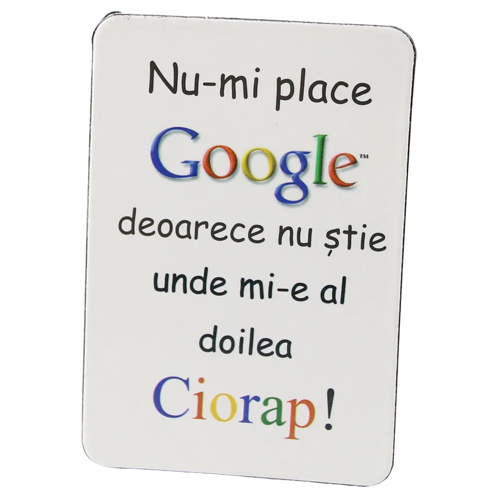 Magnet de frigider din plastic "Nu-mi place..." 5.5 x 8 cm