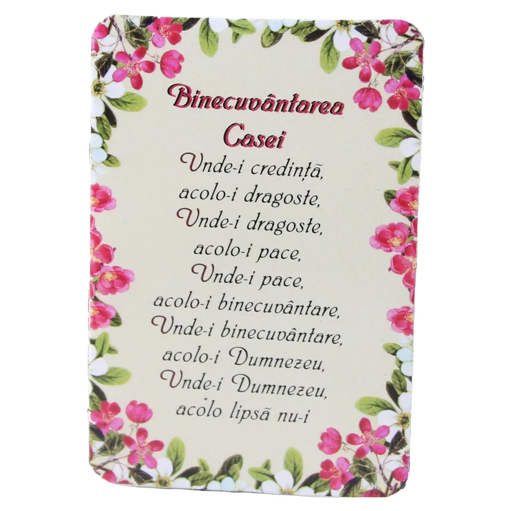 Magnet de frigider din plastic "Binecuvantarea casei" 5.5 x 8 cm Magnet de frigider din plastic "Binecuvantarea casei" 5.5 x 8 cm