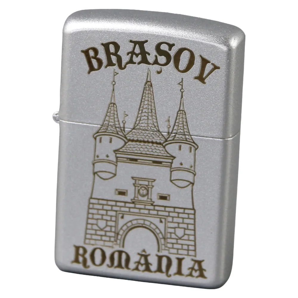 Bricheta metalica gravata "Brasov/Romania" 3.8 x 5.5 cm Bricheta metalica gravata "Brasov/Romania" 3.8 x 5.5 cm