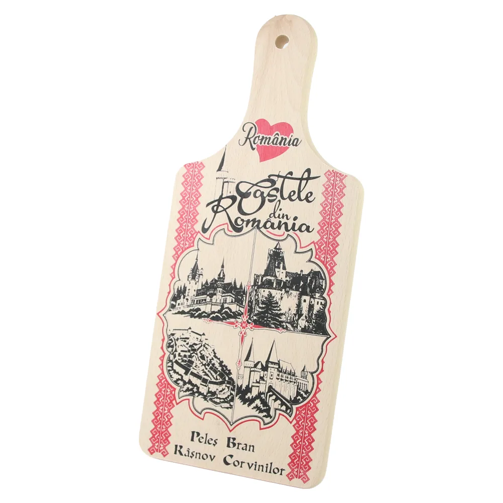 Tocator decorativ Castele din Romania 12 x 28 cm Tocator decorativ Castele din Romania 12 x 28 cm