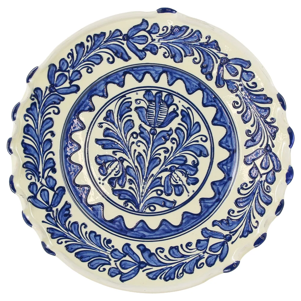 Farfurie decorativa din ceramica de Corund cu motive traditionale 24 cm