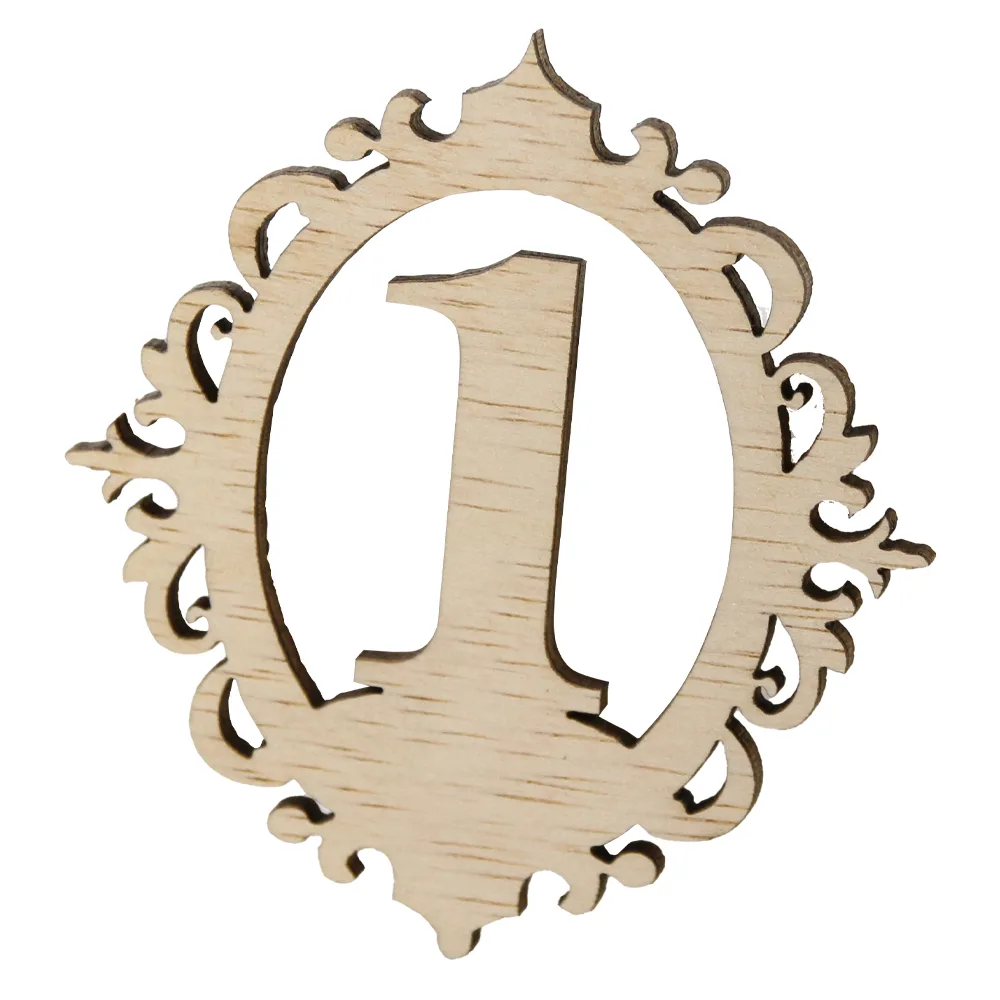 Decoratiune din lemn cu cifre diferite 1-90