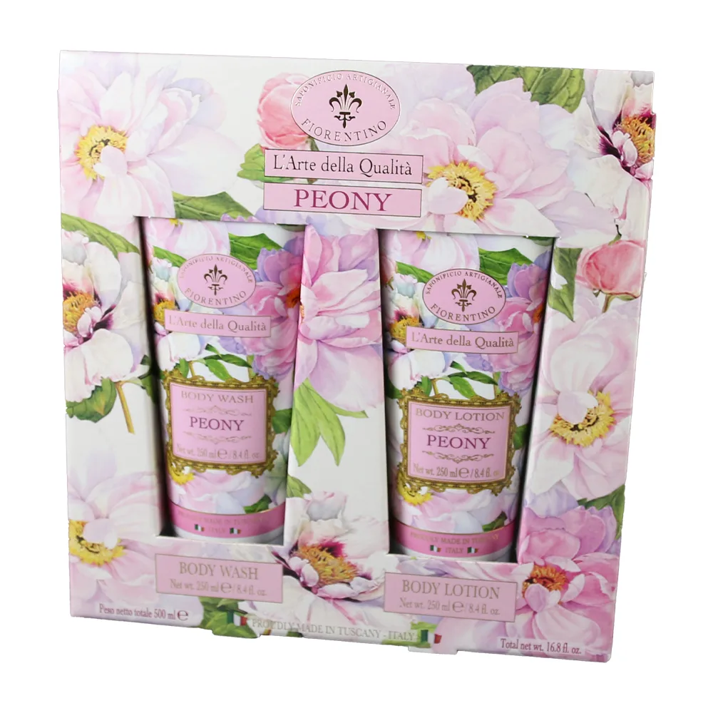 Set cadou pentru baie Florentino Peony 250 ml - gel de dus si lotiune de corp Set cadou pentru baie Florentino Peony 250 ml - gel de dus si lotiune de corp