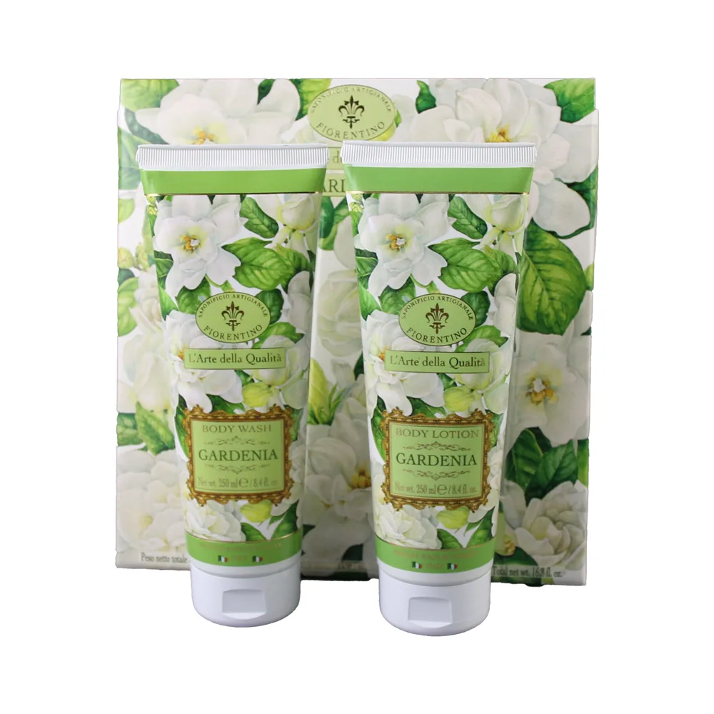 Set cadou pentru baie Florentino Gardenie 250 ml - gel de dus si lotiune de corp Set cadou pentru baie Florentino Gardenie 250 ml - gel de dus si lotiune de corp