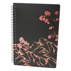 Agenda nedatata cu spirala si pagini liniate Funze aurii 18.5 x 25 cm