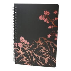 Agenda nedatata cu spirala si pagini liniate Funze aurii 15 x 21 cm