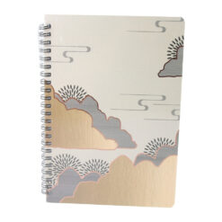 Agenda nedatata cu spirala si pagini liniate Funze aurii 15 x 21 cm