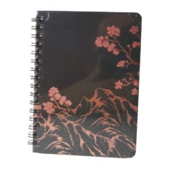 Agenda nedatata cu spirala si pagini liniate Funze aurii 11 x 14.5 cm