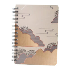 Agenda nedatata cu spirala si pagini liniate Funze aurii 11 x 14.5 cm