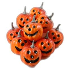 Set 10 dovlecei Halloween din polifoam 5 cm