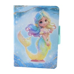Agenda nedatata cu pagini liniate Mermaid 10.5 x 14.5 cm