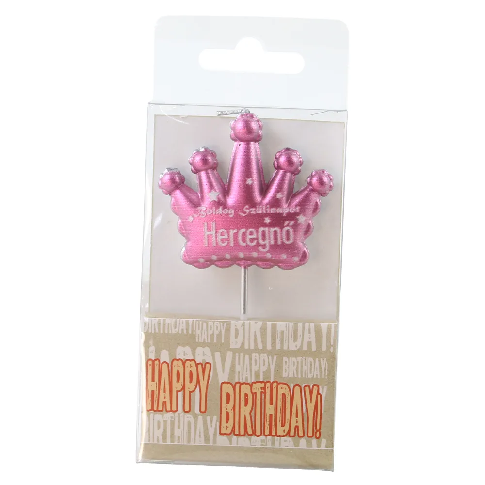 Lumanare coroana pentru tort "Boldog Szulinapot Hercegno!" 5 x 10 cm Lumanare coroana pentru tort "Boldog Szulinapot Hercegno!" 5 x 10 cm