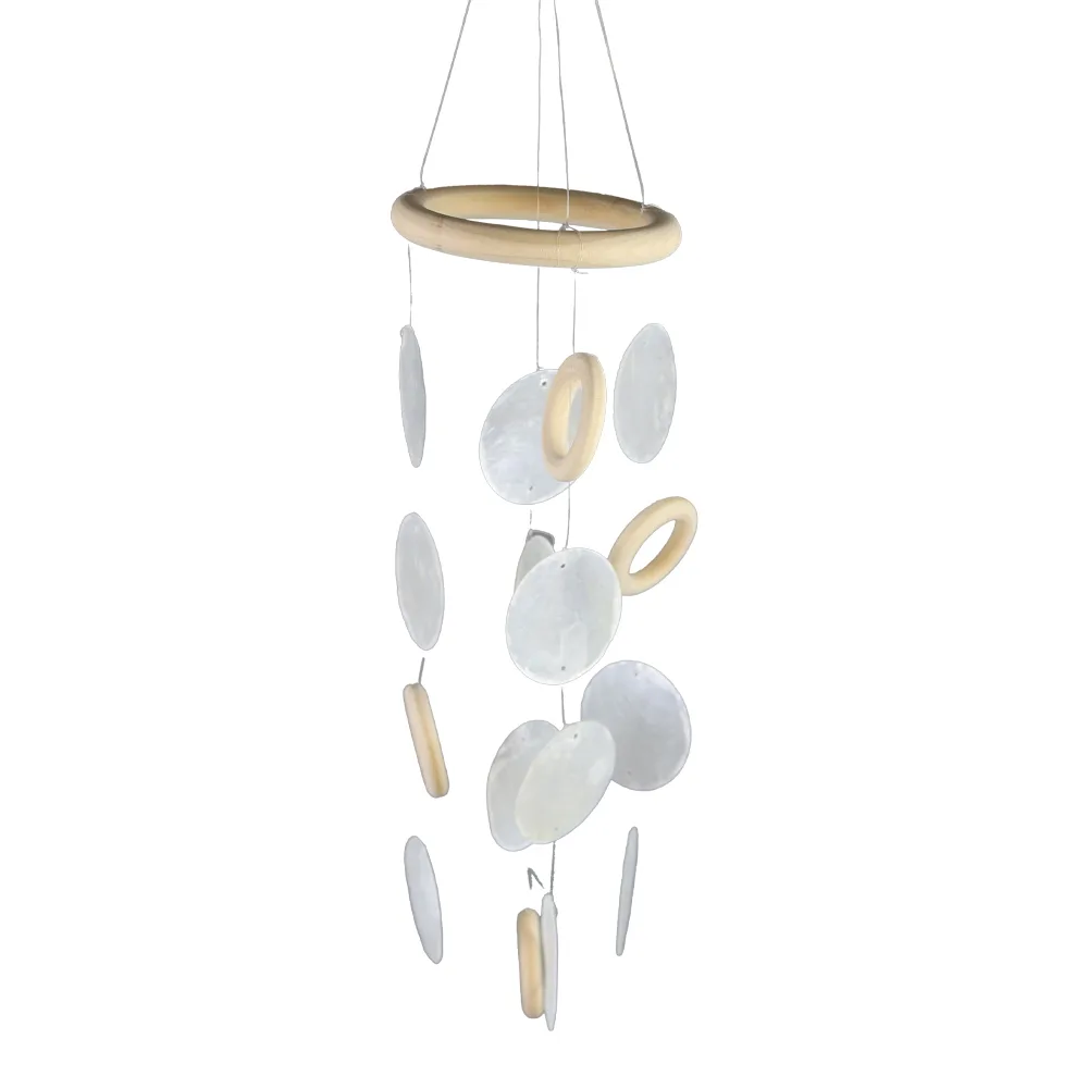 Clopotel de vant cu scoici si lemn 40 cm Clopotel de vant cu scoici si lemn 40 cm