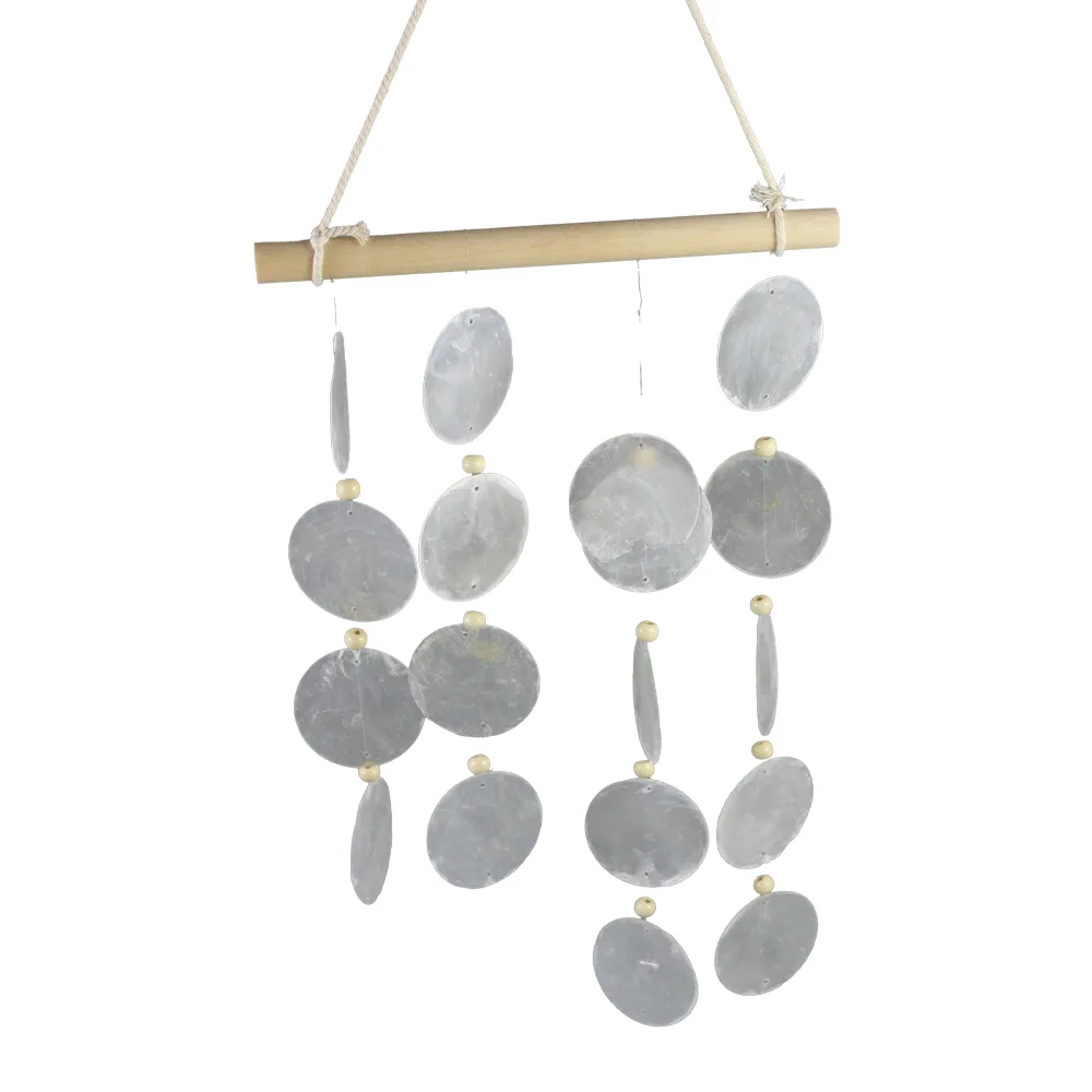 Clopotel de vant cu scoici si lemn 48 cm Clopotel de vant cu scoici si lemn 48 cm