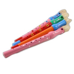 Fluier colorat din lemn 32 cm