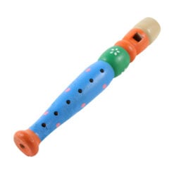 Fluier colorat din lemn 20 cm