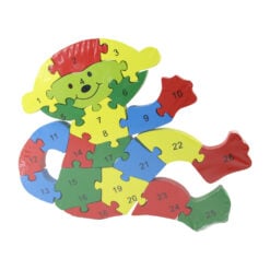 Puzzle din lemn cu litere si cifre